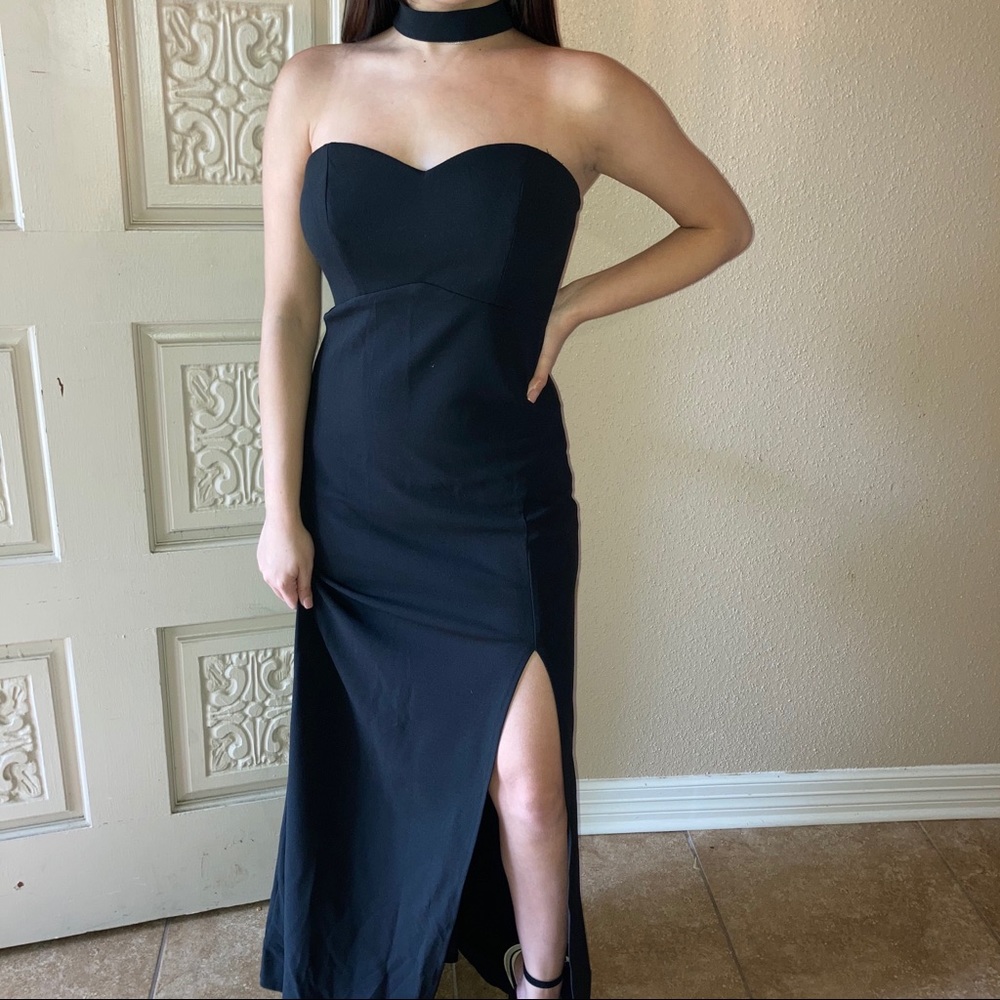 Black long party dress